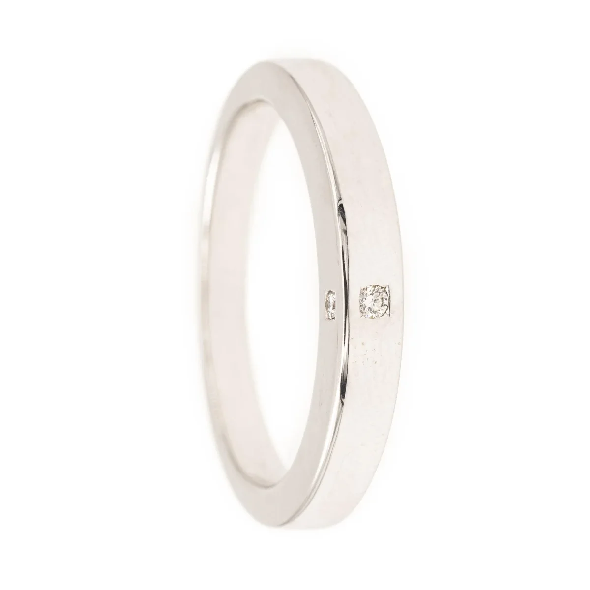 Bague Alliance Or blanc Diamant – Image 5