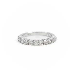 Bague Demi alliance Or blanc Diamant