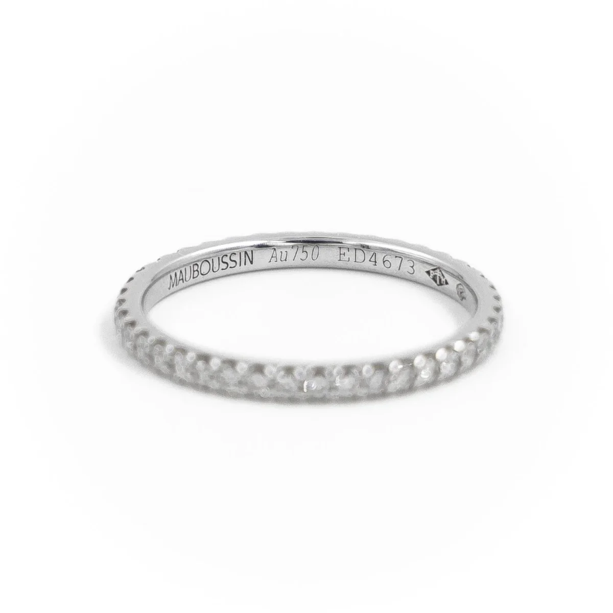 Mauboussin Bague Alliance Or blanc Diamant – Image 3