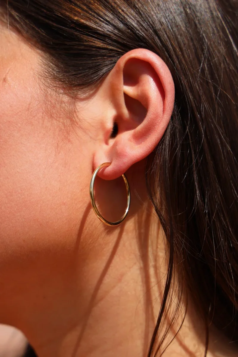 Boucles d'oreilles Créoles Or jaune – Image 3