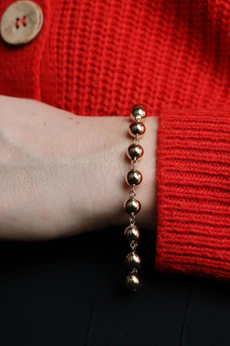Bracelet Boule Or jaune – Image 3