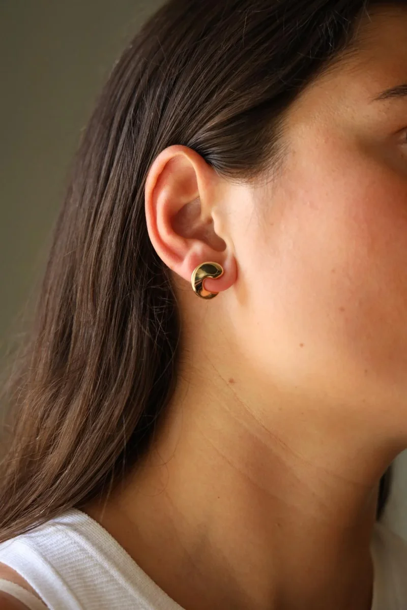 Boucles d'oreilles Créoles Or jaune – Image 3