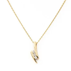 Collier Pendentif Or jaune Diamant