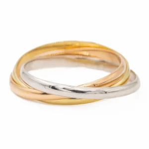 Bague 3 ors Or jaune, Or blanc, Or rose