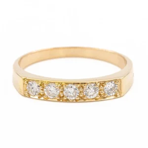 Bague Alliance Or jaune Diamant