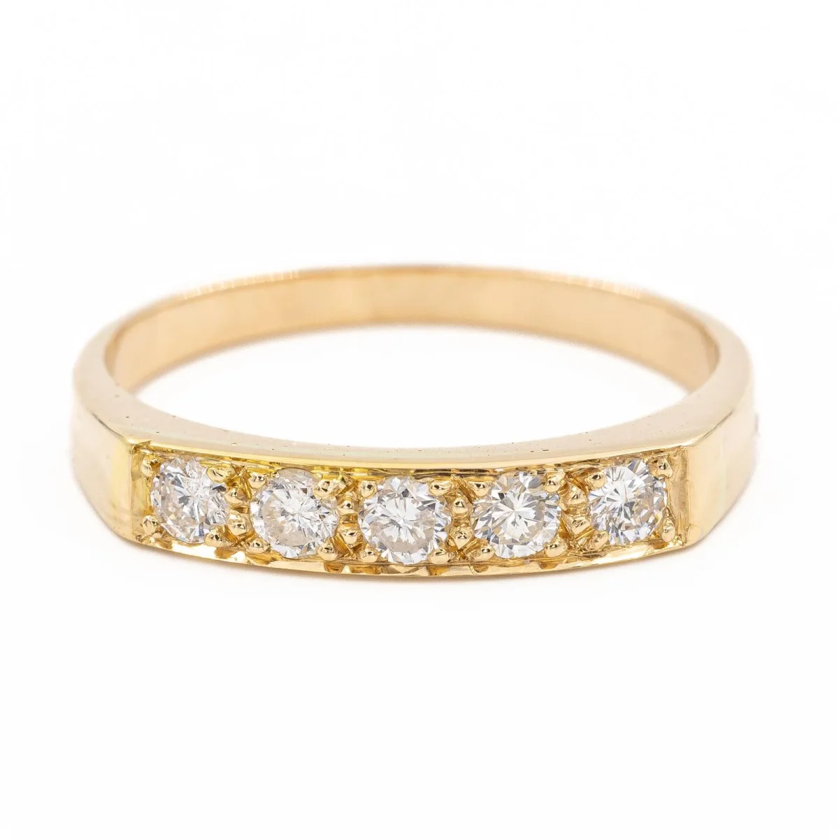 Bague Alliance Or jaune Diamant