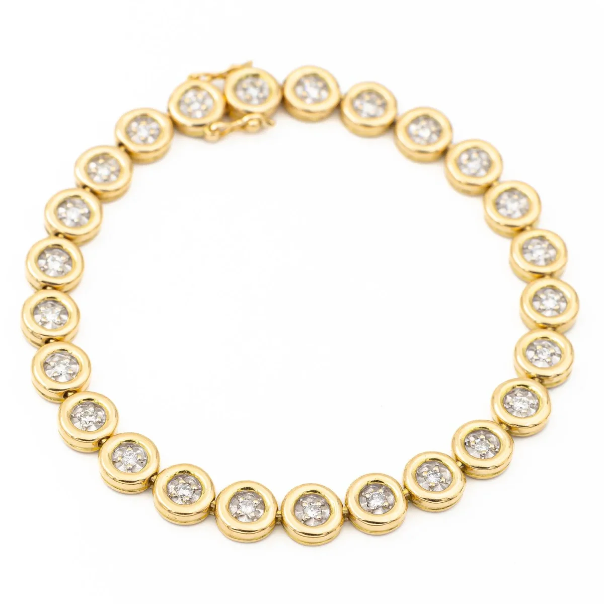 Bracelet Ligne Or jaune Diamant – Image 2