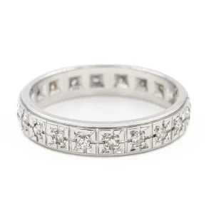 Bague Alliance Or blanc Diamant