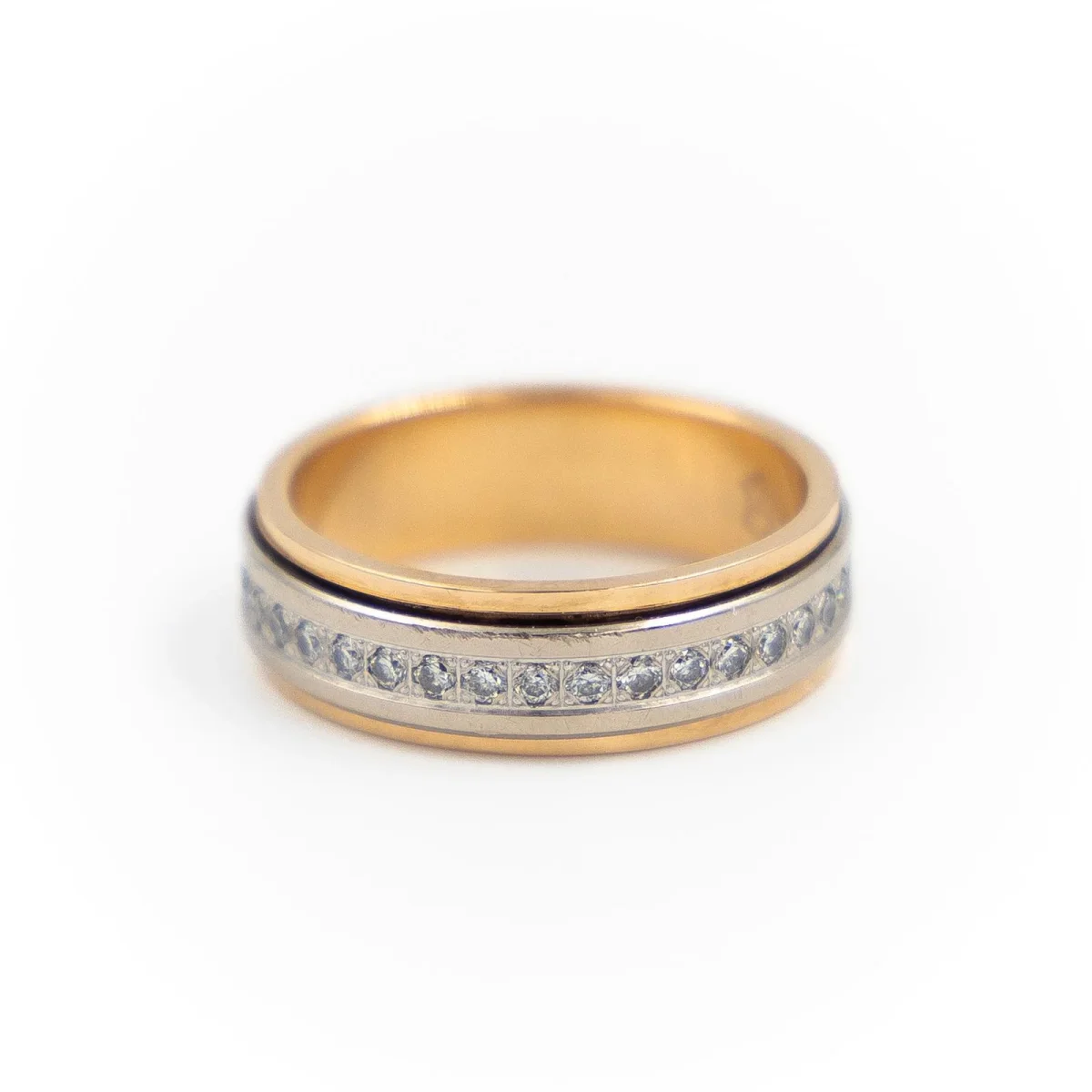 Bague Alliance Or rose, Or blanc Diamant – Image 5