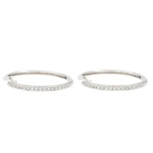 Boucles d'oreilles Créoles Or blanc Diamant