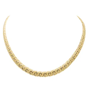 Caplain saint andré Collier Maille anglaise Or jaune Saphir