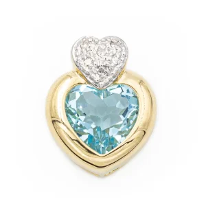 Pendentif Or jaune, Or blanc Topaze, Diamant