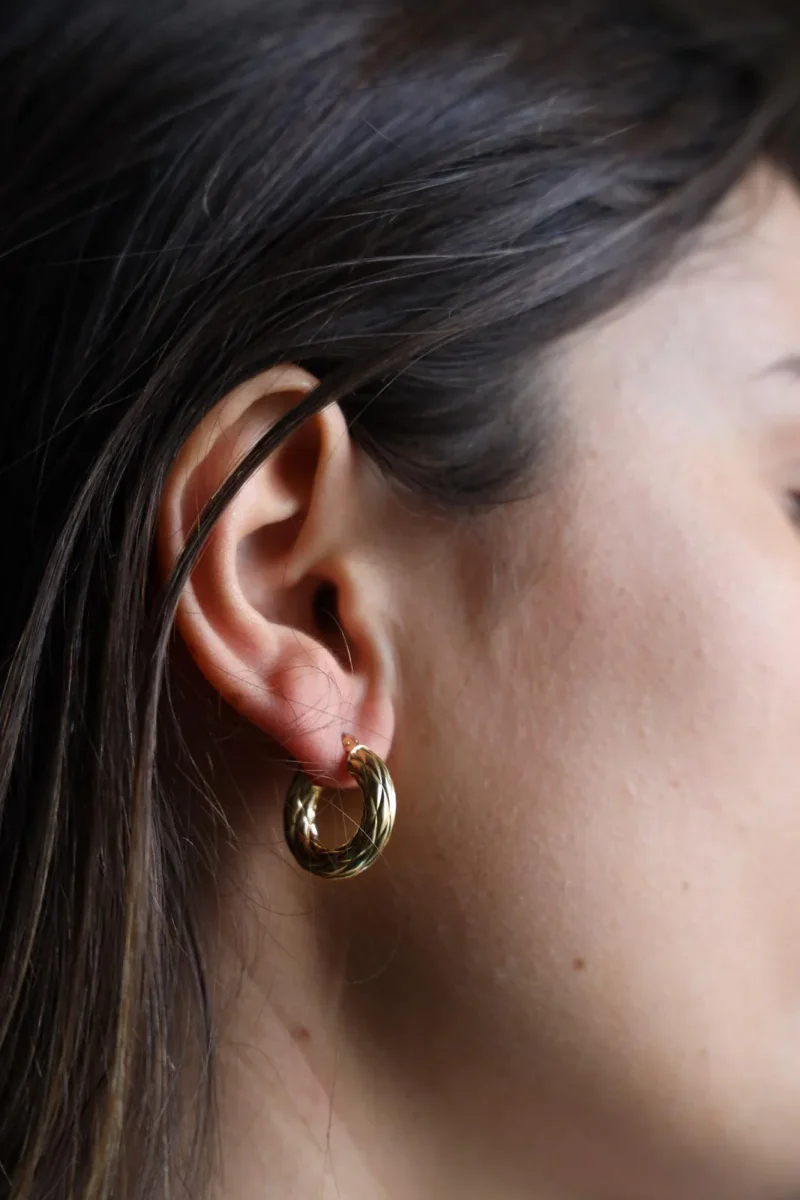 Boucles d'oreilles Créoles Or jaune – Image 3