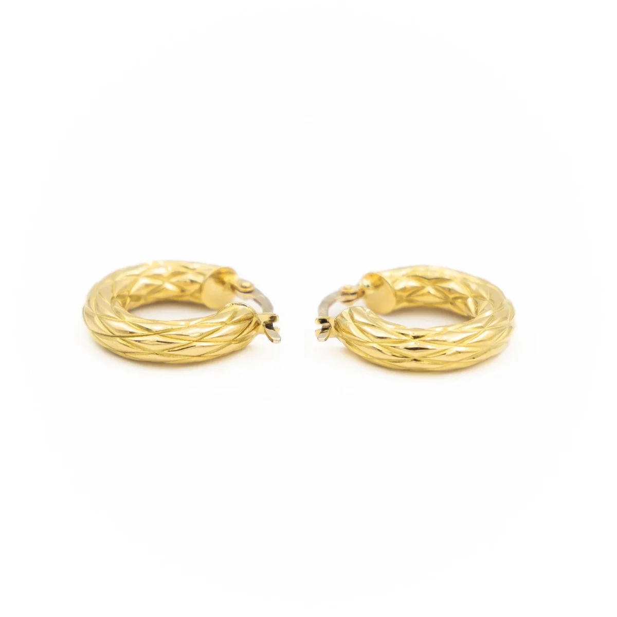 Boucles d'oreilles Créoles Or jaune – Image 4