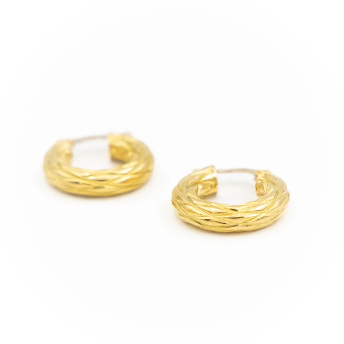 Boucles d'oreilles Créoles Or jaune – Image 7