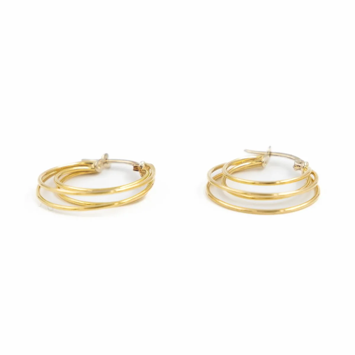 Boucles d'oreilles Créoles Or jaune – Image 2