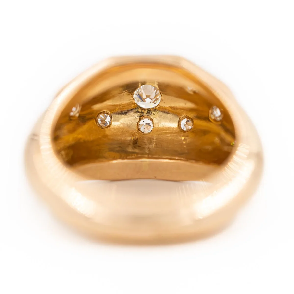 Bague Boule Or rose Diamant – Image 6