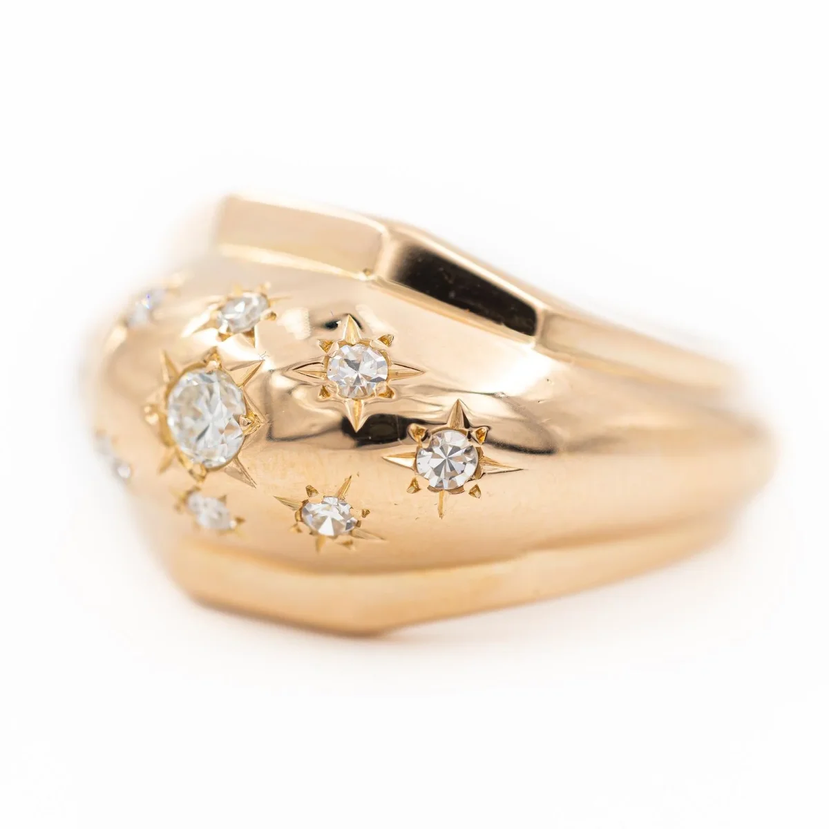 Bague Boule Or rose Diamant – Image 8