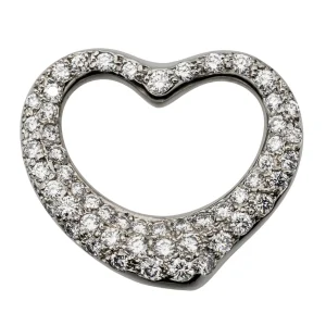 Tiffany & co Pendentif Open heart par elsa peretti Platine Diamant