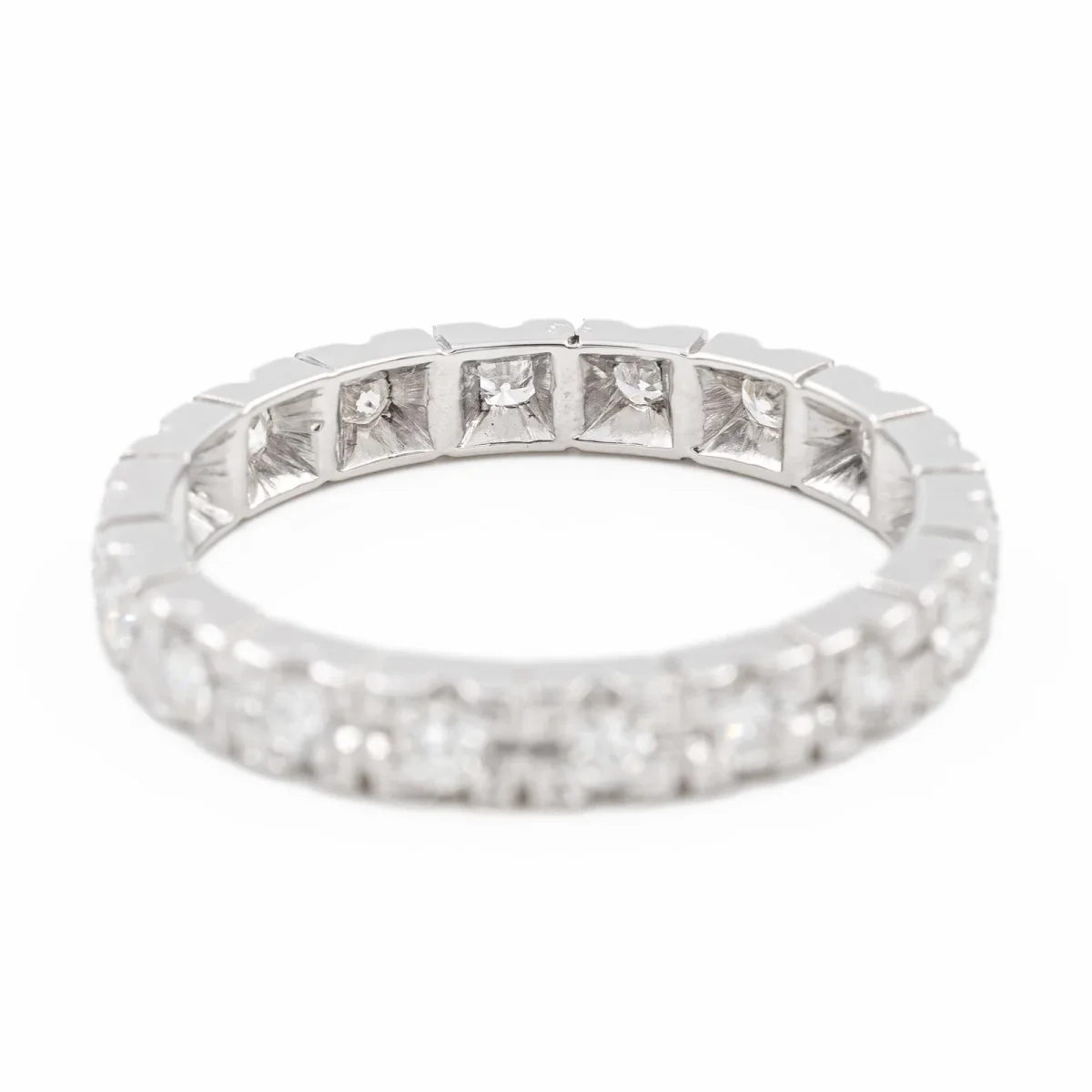Bague Alliance Or blanc Diamant – Image 4
