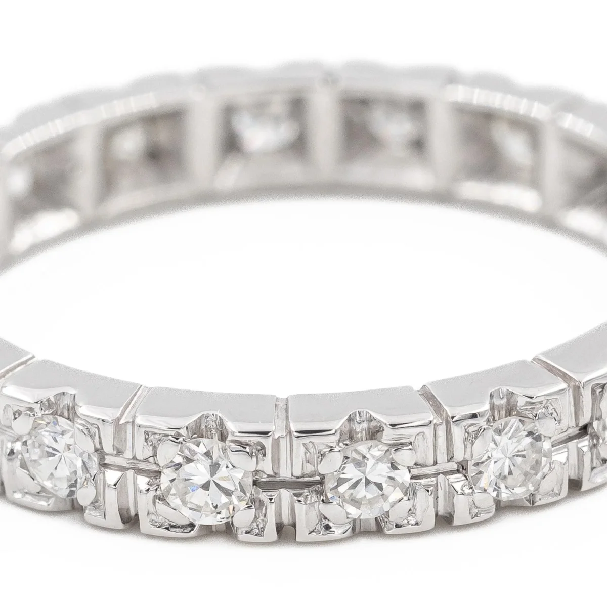 Bague Alliance Or blanc Diamant – Image 6