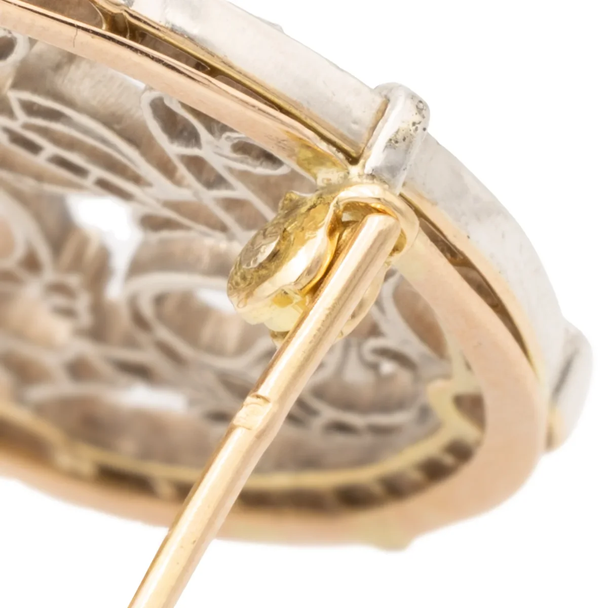 Pendentif Broche Or blanc, Or rose, Or jaune Diamant – Image 6