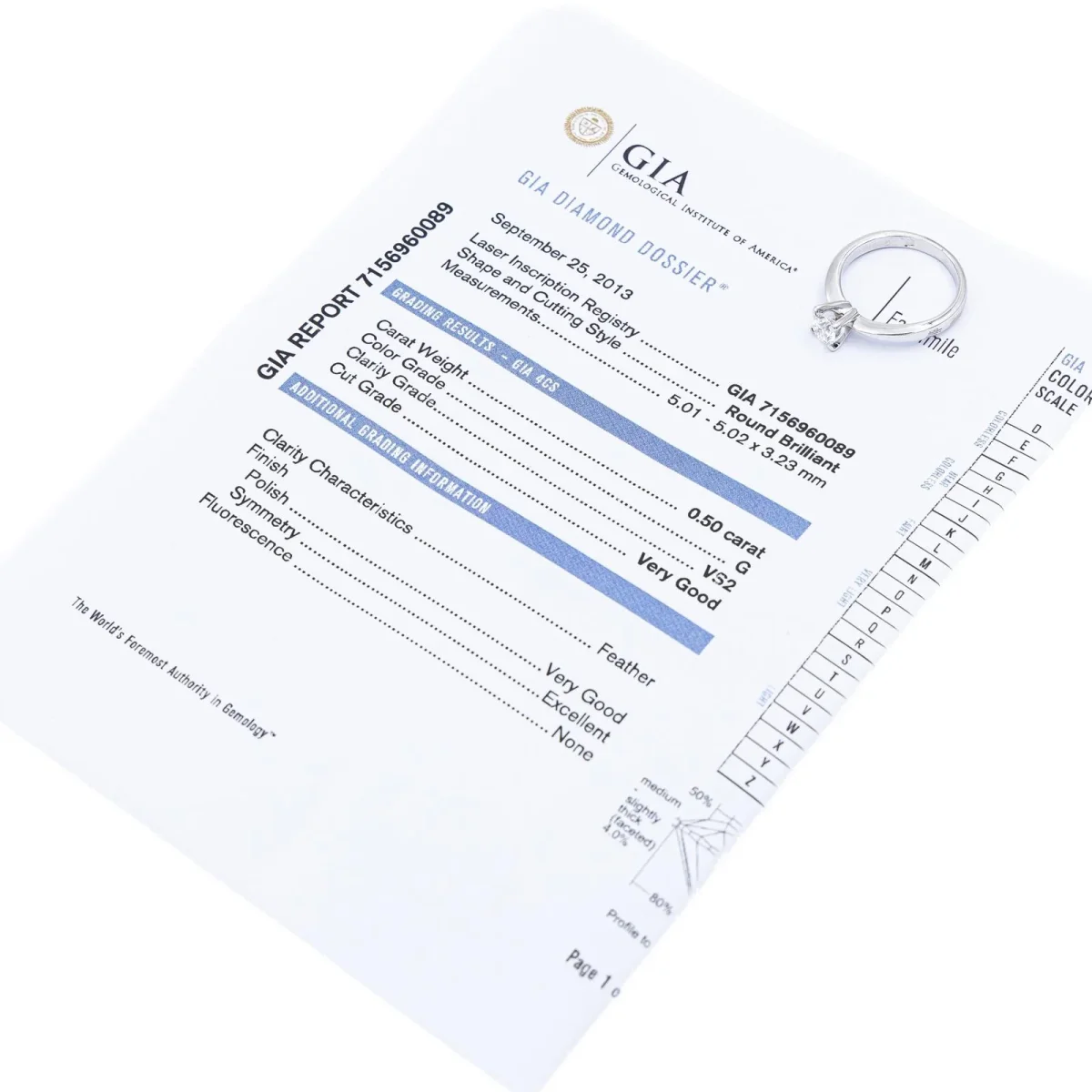 Diamani Bague Solitaire Or blanc Diamant – Image 8