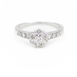 Van cleef & arpels Bague Fleurette Or blanc Diamant