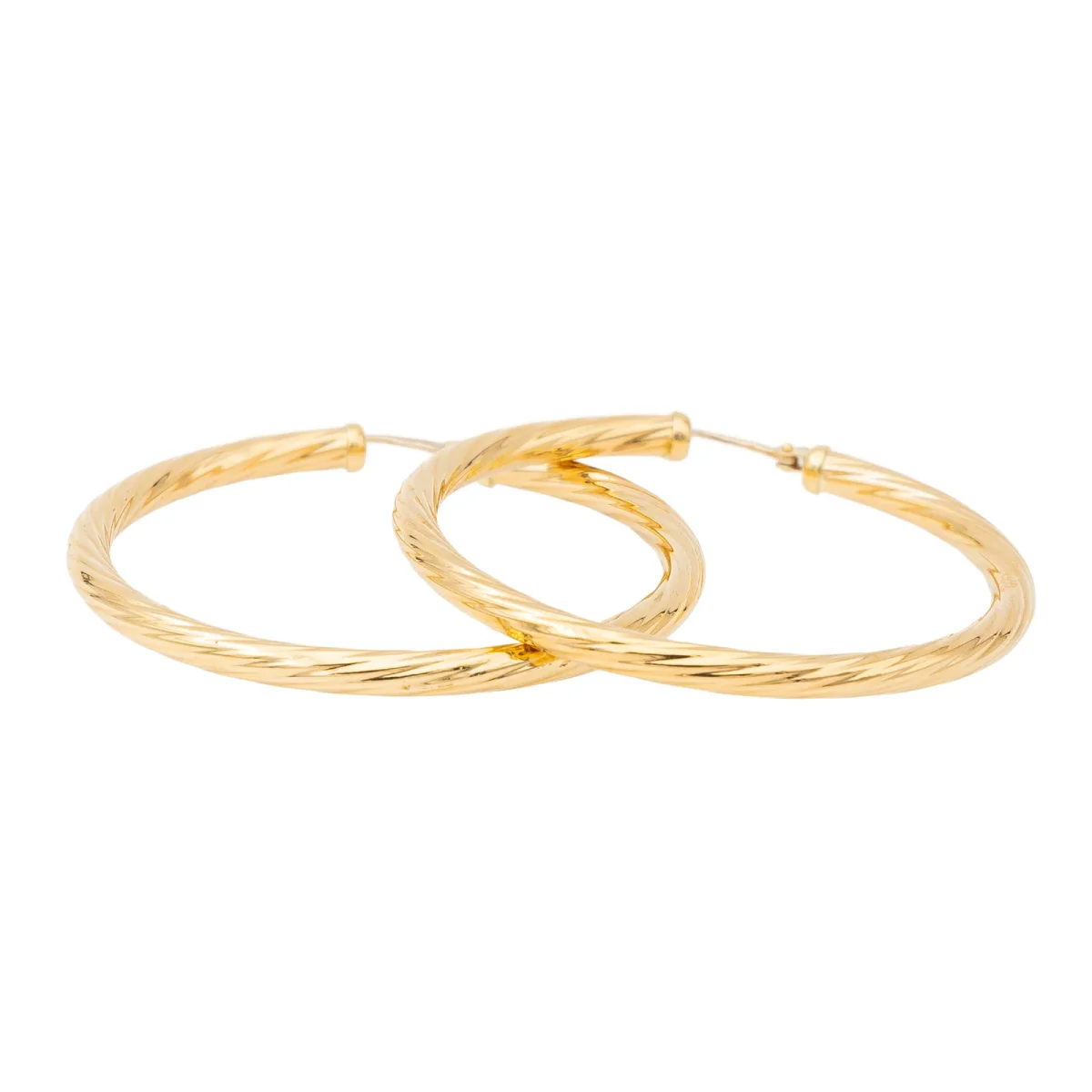 Boucles d'oreilles Créoles Or jaune – Image 6