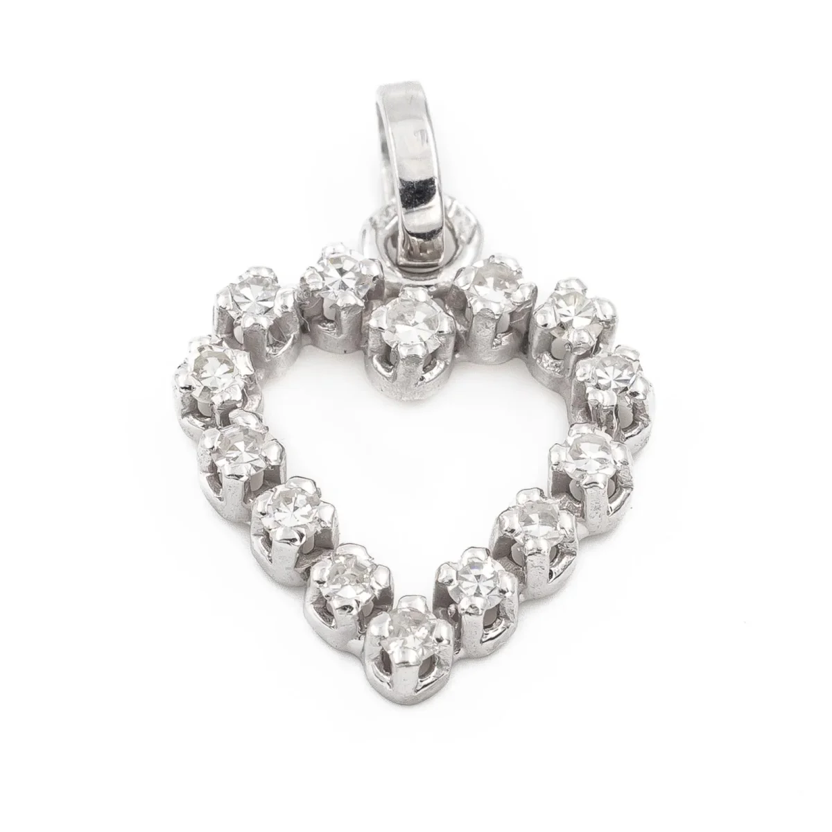 Pendentif Or blanc Diamant – Image 2