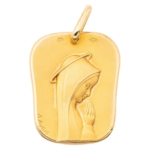 Augis Pendentif Religieux Vierge marie Or jaune