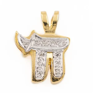 Pendentif Religieux Or jaune, Or blanc Diamant