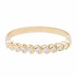Bague Alliance Or jaune Diamant
