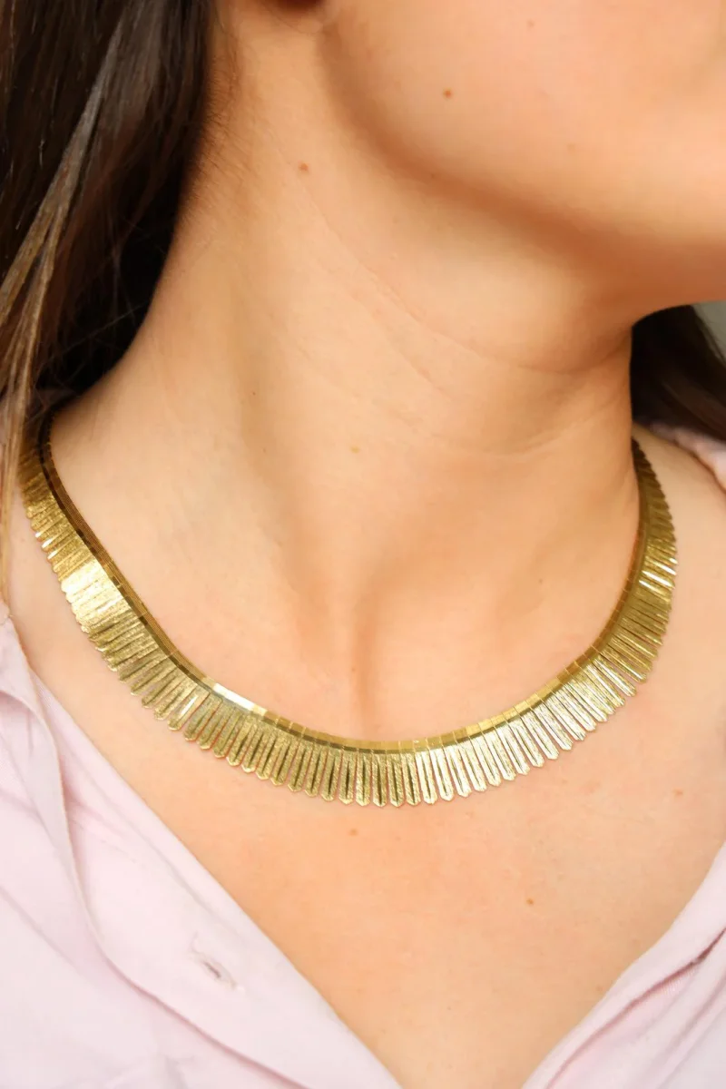 Collier Vintage Or jaune – Image 3