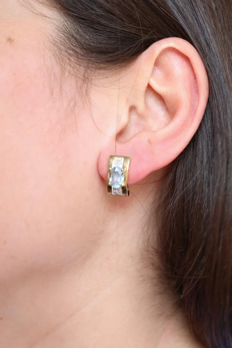 Balmain Boucles d'oreilles Or jaune, Or blanc Topaze, Diamant – Image 3