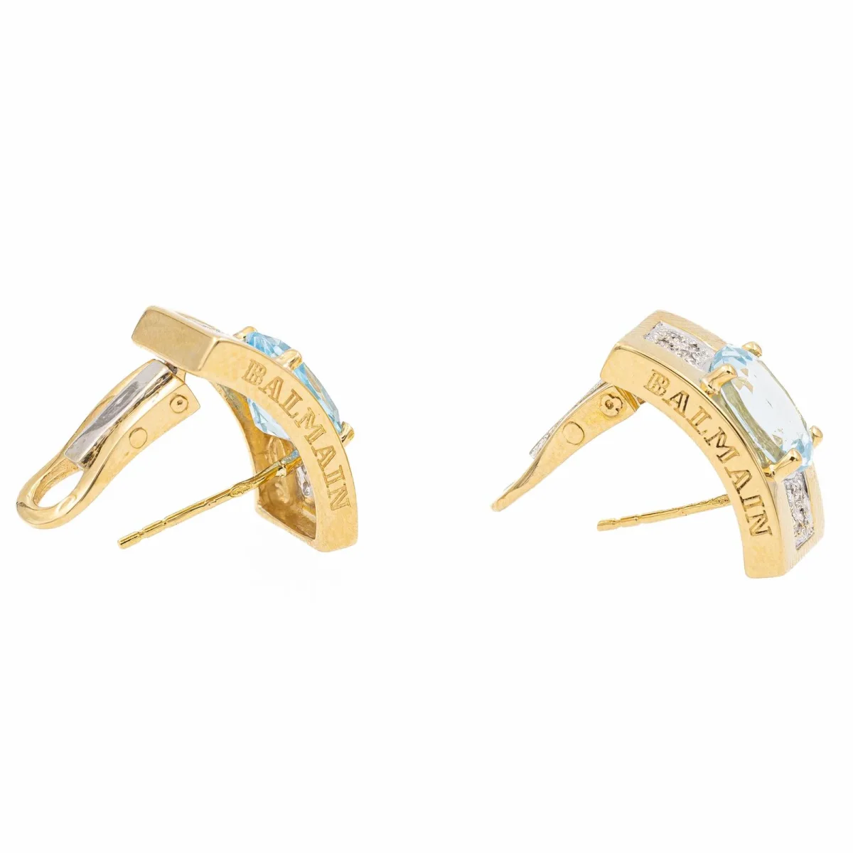 Balmain Boucles d'oreilles Or jaune, Or blanc Topaze, Diamant – Image 7
