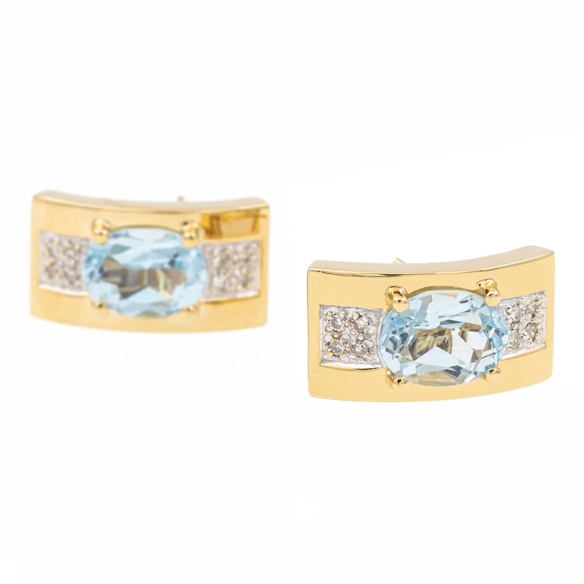 Balmain Boucles d'oreilles Or jaune, Or blanc Topaze, Diamant – Image 8