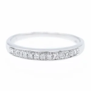 Bague Alliance Or blanc Diamant