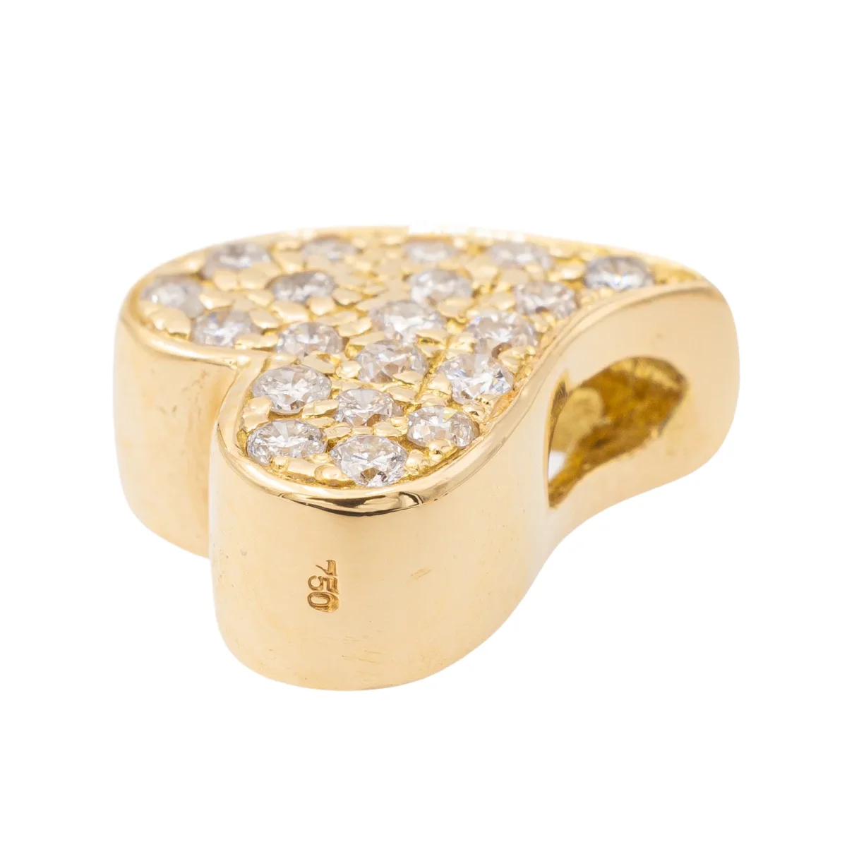 Pendentif Cœur Or jaune Diamant – Image 7