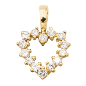 Pendentif Cœur Or jaune Diamant