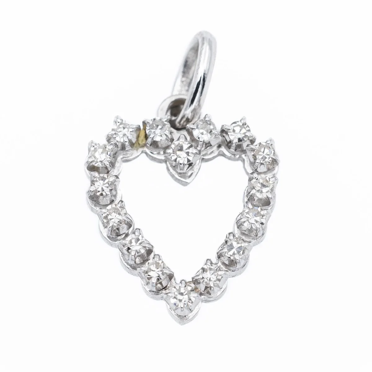 Pendentif Or blanc Diamant – Image 2