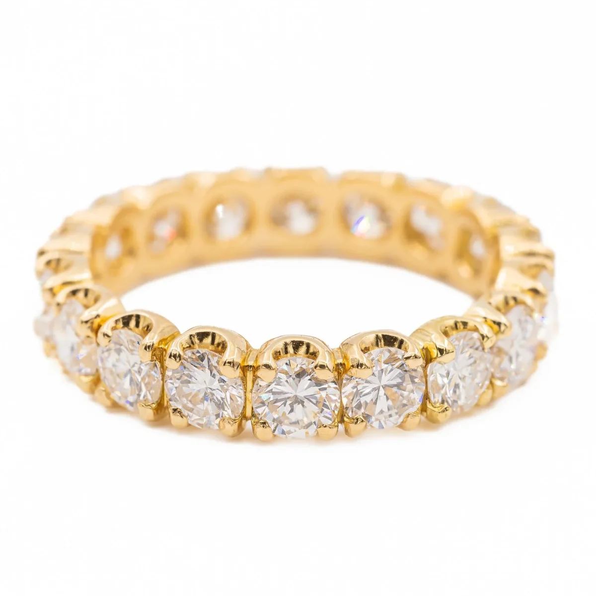 Bague Alliance américaine Or jaune Diamant – Image 2