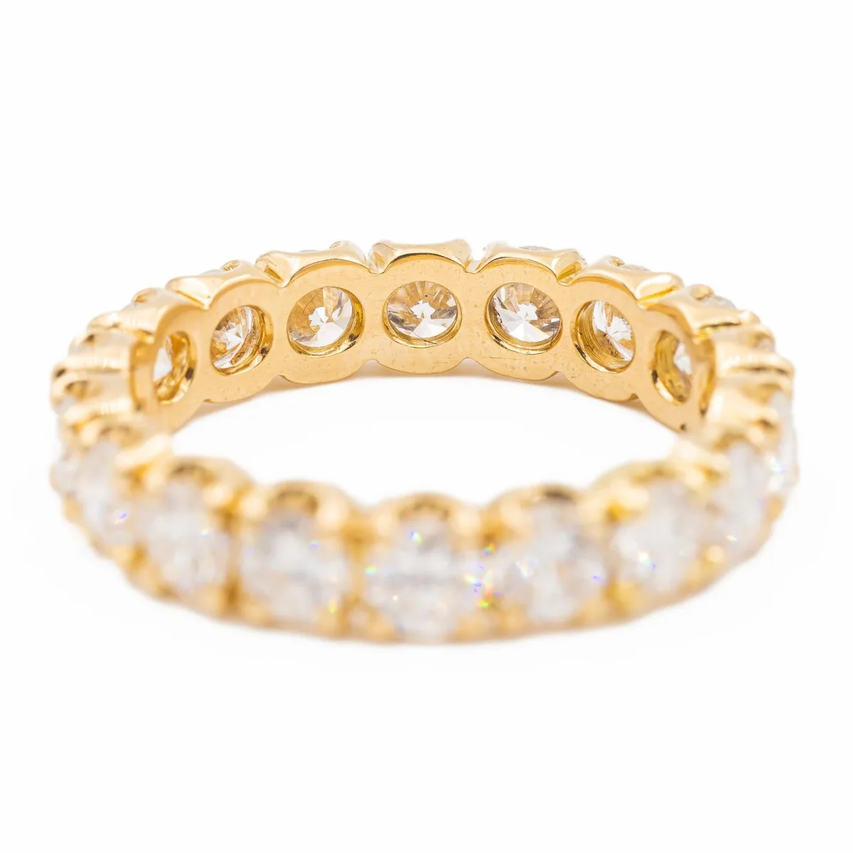 Bague Alliance américaine Or jaune Diamant – Image 4