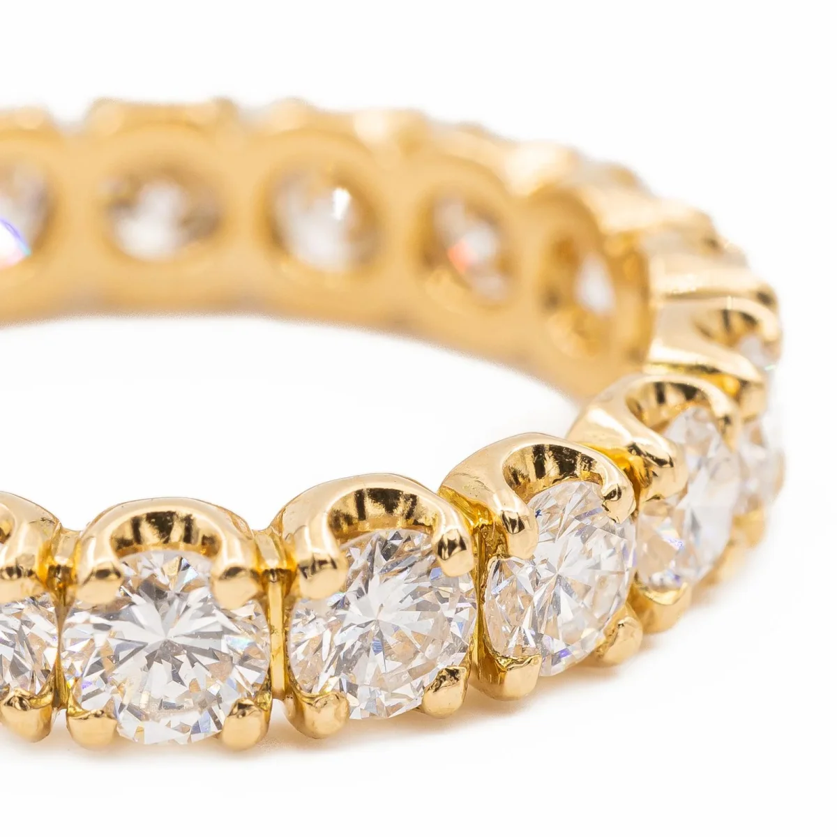 Bague Alliance américaine Or jaune Diamant – Image 5