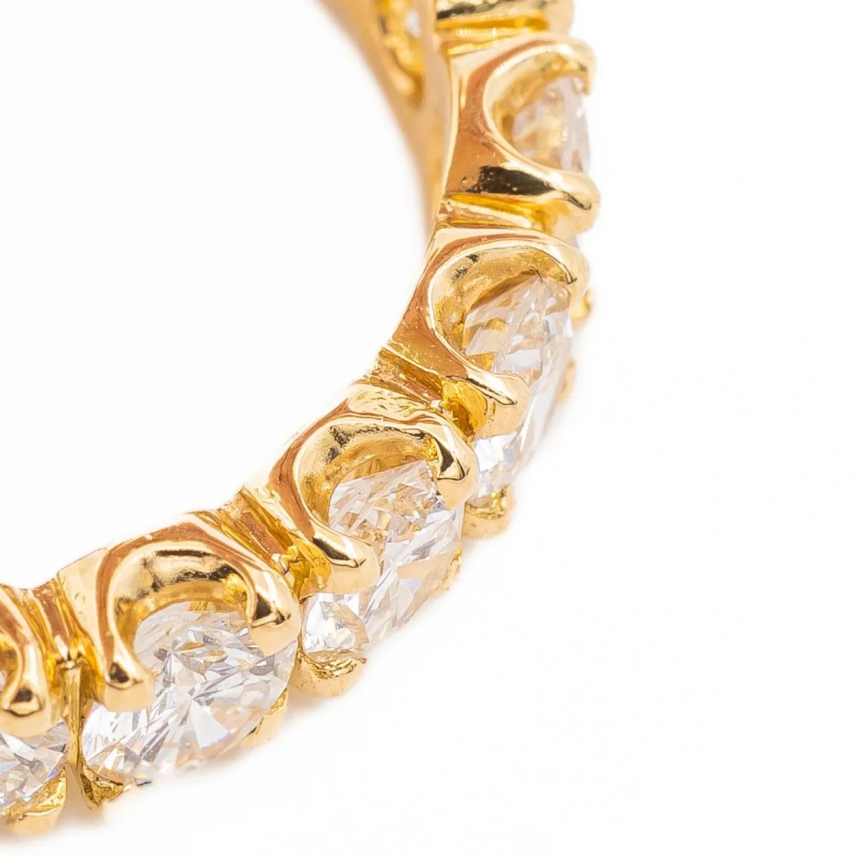 Bague Alliance américaine Or jaune Diamant – Image 7