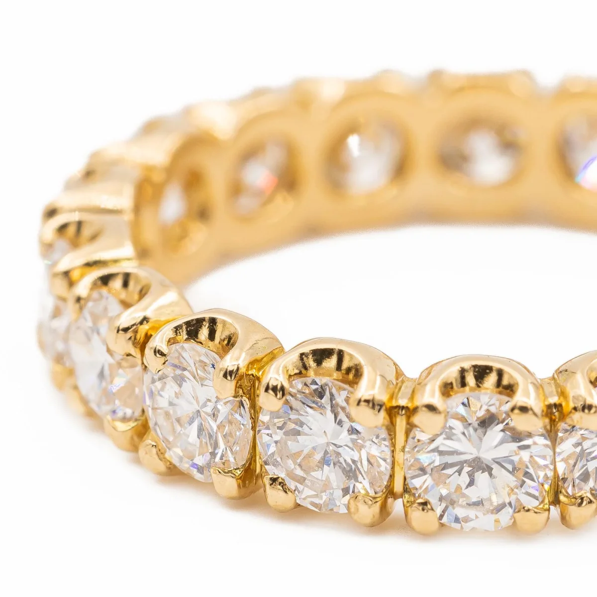 Bague Alliance américaine Or jaune Diamant – Image 8