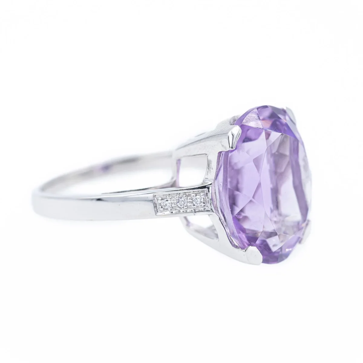 Mauboussin Bague Cocktail Mon bébé d'amour Or blanc Améthyste, Diamant – Image 8