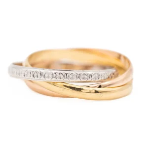 Bague Alliance Or jaune, Or blanc, Or rose