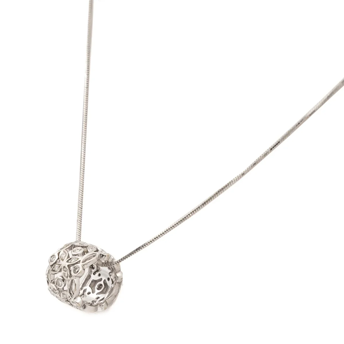 Collier Pendentif Or blanc Diamant – Image 6
