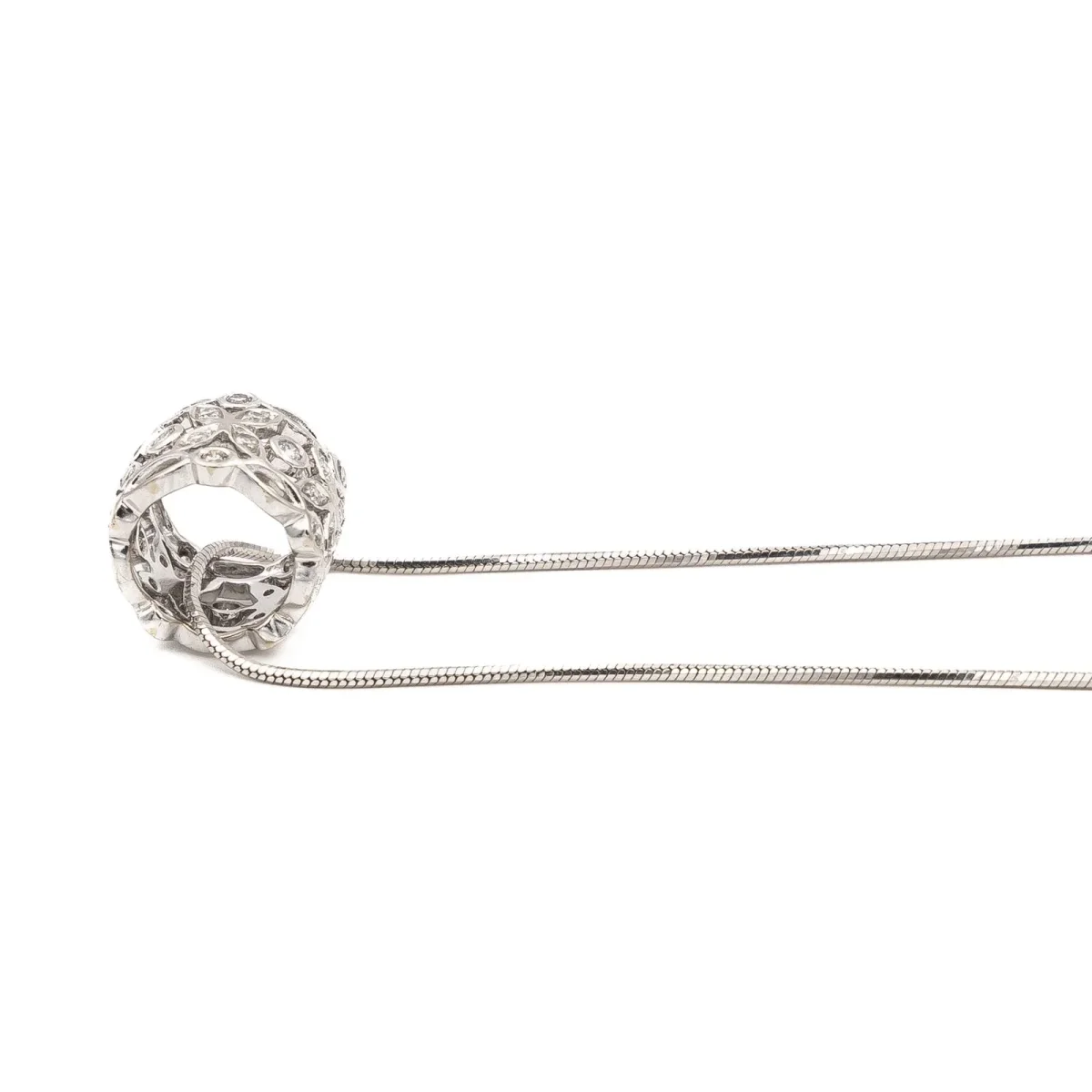 Collier Pendentif Or blanc Diamant – Image 7